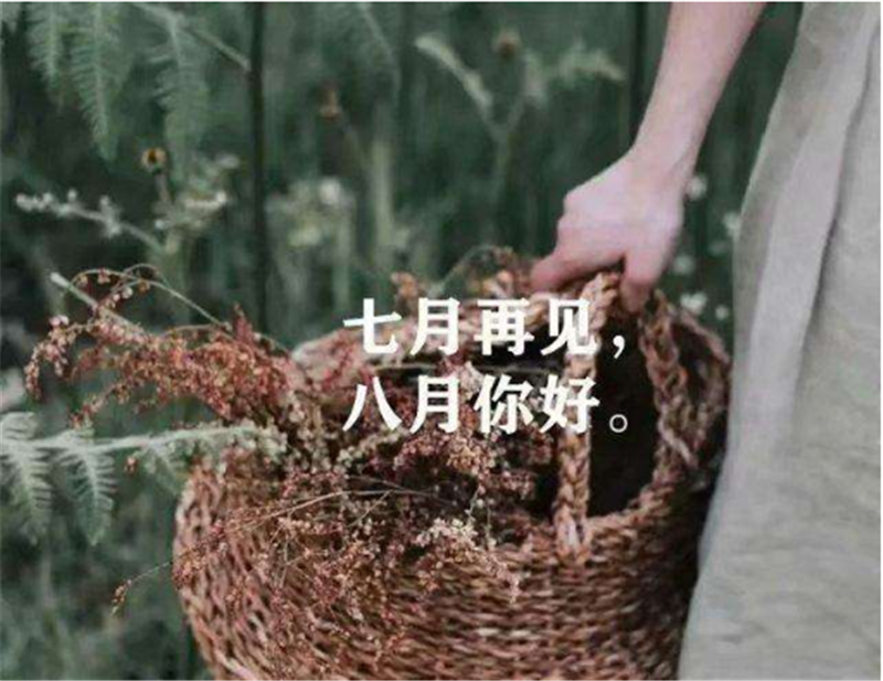 7月再見，8月你好！